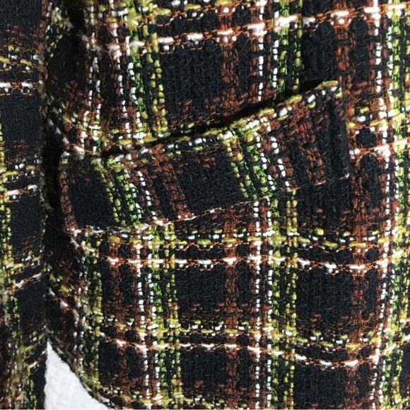 R.Q.T. Vtg Tweed Plaid Blazer Jacket Size 14 - Picture 11 of 13